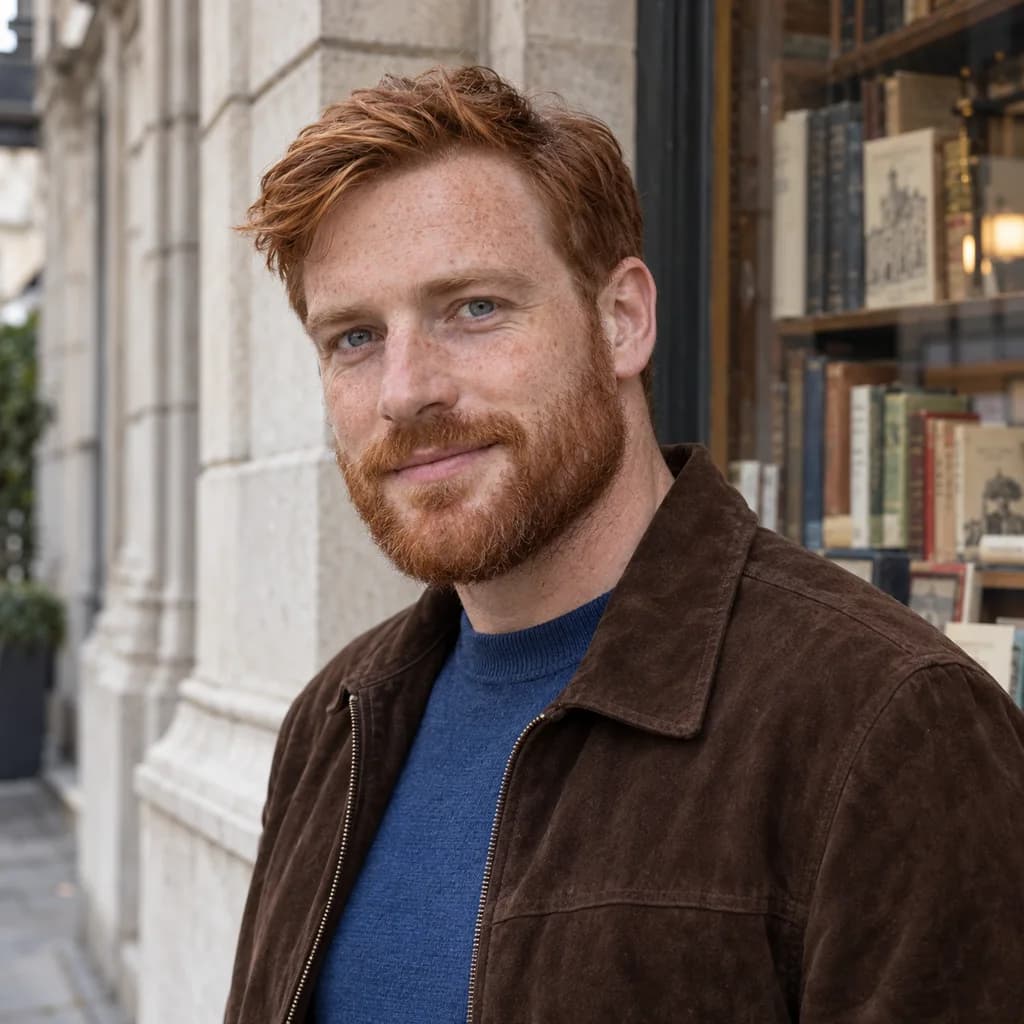 Portrait of Crown Quorum Magazine editor Luca Moretti.